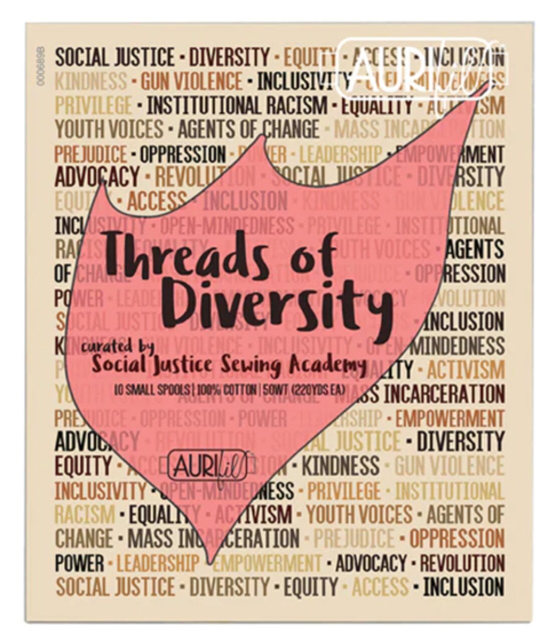 Aurifil Threads of Diversity Thread Set by Social Justice Sewing Academy | (10 50wt Cotton Small Spools.)